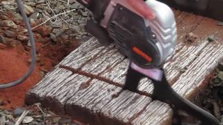 The Arbortech Allsaw cutting a railway sleeper [upl. by Hube]