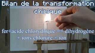 TP Réaction de l acide Chlorhydrique sur le fer [upl. by Coheman]