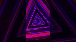 10 Hour 4k TV screensaver Relaxing Neon triangle lights background video no copyright Abstract [upl. by Lowney]