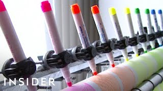 How Highlighter Pens Are Made  Insider [upl. by Llehcal]