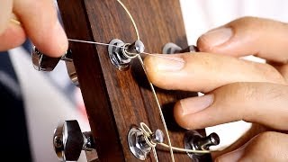 How to Change your Guitar Strings  Acoustic Guitar Maintenance [upl. by Wardieu760]