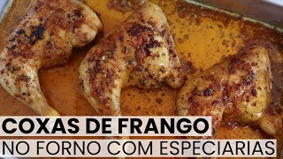 Coxas de frango no forno com especiarias  Food From Portugal [upl. by Eyma]