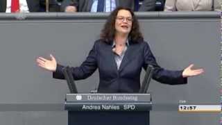 Andrea Nahles singt im Bundestag [upl. by Dudden]