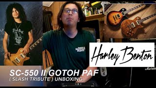 Harley Benton SC550 II Gotoh PAF  Slash Tribute Model  Unboxing [upl. by Nnylhtak]