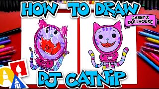 How To Draw DJ Catnip From Gabbys Dollhouse [upl. by Nnahteb712]