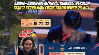 REAKSI RYZEN 4MV CETAK REKOR WWCD 23 KILLS  DOK GAGAL PECAHKAN REKOR RYZEN 12 KILLS 🥶 [upl. by Nilrac]