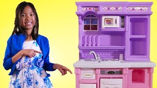 Wendy Pretend Play with Purple Kitchen Toy [upl. by Yerahcaz]