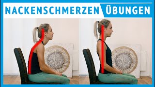 NACKENSCHMERZEN vom Sitzen  3 ÜBUNGEN für Zuhause [upl. by Adivad]