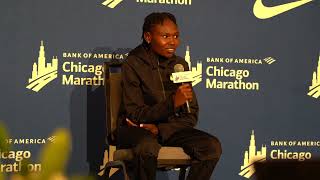 Ruth Chepngetich After SMASHING World Record At 2024 Chicago Marathon First Woman Under 210 EVER [upl. by Dahcir540]