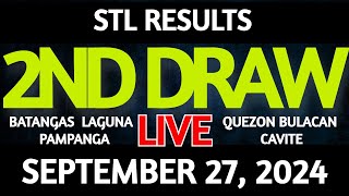 Stl Result Today 2nd draw September 27 2024 STL Batangas Live [upl. by Anialahs883]