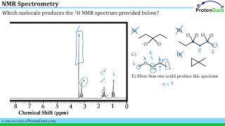 Proton Guru Practice VII7 Basic Proton NMR Problems [upl. by Basso12]