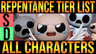 ALL REPENTANCE CHARACTERS TIER LIST  The Binding Of Isaac Repentance [upl. by Elletse]