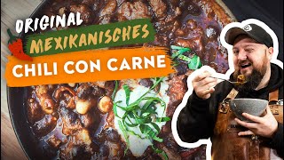 Chili Con Carne Rezept Original Mexikanisch  BBQ Madness [upl. by Alegnave632]