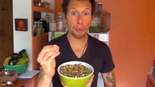 Sprouted Quinoa Tabouli Salad Vegan Raw Food Recipe [upl. by Dickman824]