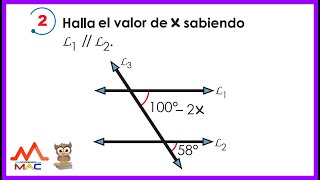 ÁNGULOS ENTRE RECTAS PARALELAS  EJERCICIO 2 PRIMER GRADO DE PRIMARIA [upl. by Hallette301]