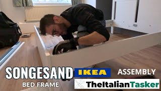 IKEA SONGESAND BED FRAME  ASSEMBLY [upl. by Aseyt400]