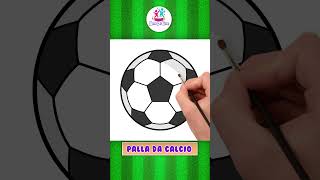 Calcio Disegno Facile E Veloce  Soccer Ball Drawing artedichikiItalian [upl. by Alhak]