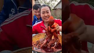 Eating Spicy big octopus [upl. by Marella]