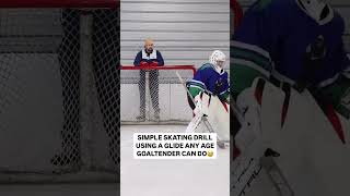 Simple skating drill any goalie can do😅 hockey [upl. by Skinner902]