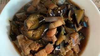 Ginisang Talong with Pork  Simple amp Easy Recipe [upl. by Nyleek]