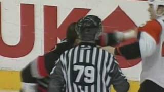 Scott Walker vs Arron Asham Dec 11 2008 [upl. by Arykat288]