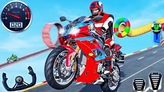 Mega Ramp Bike Stunts 3D  Motocross Bike Motor Impossible Dirt Racer  Android GamePlay 4 [upl. by Eivets]