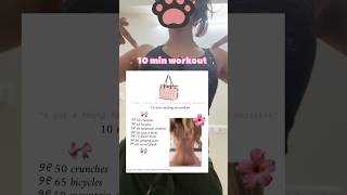 Doing this 10 min workout 🎀 from pintrest  slim waist workout  abs challenge workoutchallenge [upl. by Septima876]