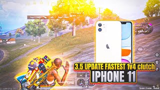 35 UPDATE FASTEST 1v4 CLUTCHES 🫡 IPHONE 11 [upl. by Melitta]