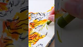 Oil Pastel animals 🐯 [upl. by Yanahs]