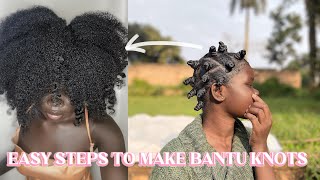 RECAP EASY STEPS TO MAKE BANTU KNOTS  BEST HAIR TIPS EASY STYLE BANTU KNOTS HAIR TIPS [upl. by Elleda91]