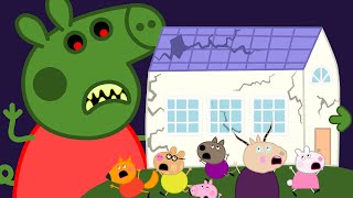 PEPPA PIG TURNS INTO A GIANT ZOMBIE  PEPPA PIG APOCALYPSE [upl. by Mame930]