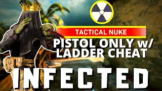 FIRST PISTOL ONLY NUKE w LADDER BLOCK CHEAT  HOW TO INFECTED BRIDGE  Call of Duty Modern Warfare [upl. by Rafaelia]