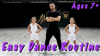 Easy Dance Routine  Hip Hop Dance Tutorial AGES 7  MihranTV [upl. by Yenaled301]