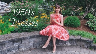 VINTAGE 1950s LOOKBOOK Part 1 Party Dresses [upl. by Madai]