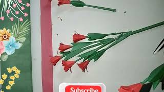 Kagoj diye fuler tora banano how to make a flower bouquet papercraft artandcraft diy [upl. by Paule]