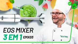 EOS Mixer 3 em 1 EMX03 mixer processador e batedor [upl. by Irtimed]