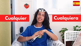 CUALQUIER vs CUALQUIERA in Spanish 🥄  spanish lesson for beginners [upl. by Jarrett]