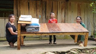 Make a new wooden bed for your son farm life SURVIVAL ALONE [upl. by Strauss]