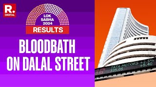 Election Results 2024 Bloodbath on Dalal Street as Sensex falls 3800 pts Nifty down 1200 pts [upl. by Miarzim]