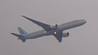 KOREAN AIR 777300ER DEPARTING OUT OF CHICAGO O HARE AIRPORT ORD [upl. by Auhsot]