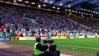 Norwich v Celtic Huddle Poznan Adam Drury testimonial [upl. by Maddy378]