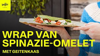 Gezonde wrap van spinazieomelet met geitenkaas  Sofie Dumont [upl. by Rori]