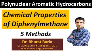 Chemical properties of diphenylmethane  Dr Bharat Baria [upl. by Nodarb739]