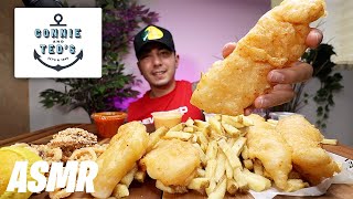 ASMR FISH amp CHIPS  FRIED CALAMARI  CONNIE AND TEDS [upl. by Asimaj]