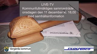 Vårgårda kommunfullmäktige sammanträde december 2024 [upl. by Buote247]