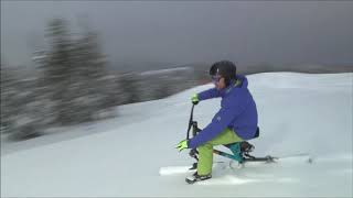 How to Skibike  Riding seated [upl. by Nybbor]