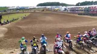 WMX Matterley Basin 2015 FIM Race start  Livia Lancelot Kiara Fontanesi [upl. by Llennahs]