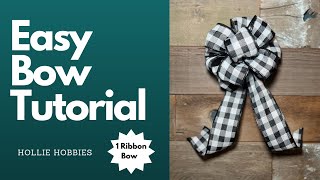 How To Make a Bow How To Make a Bow out of RibbonHow To Make a Bow for BeginnersEasy Bow Tutorial [upl. by Kirst756]