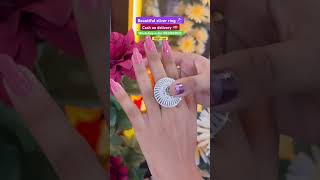 New designer silver ring 💍 with 65 discount on instant order ytshorts shotrs [upl. by Solotsopa]