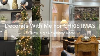 Decorate with Me For Christmas  Christmas Decorate with me  New Rug and Home Decor [upl. by Fridlund]